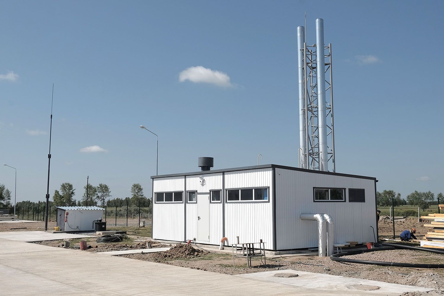 Incubator. The building boiler. Indoor heat supply networks